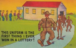 This Uniform Is The First Thing I Ever Won In A Lottery Army Comic Postcard C21 - £2.35 GBP
