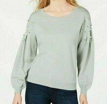 International Concepts Embellished Balloon-Sleeve Sweater - $600.67 MXN