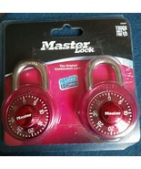 Master Lock 1530T 2 PACK SAME Combination Padlock Metallic RED Combo - £8.69 GBP