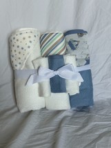 New Baby Shower Gift, 6 piece baby bath set, 3 hooded towels, 3 washcloths - £9.44 GBP