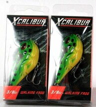 2 Count Xcalibur 3/8 Oz Walking Fall Frog 2 1/4&quot; Length 10.6g Weight - $31.99