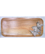 Acacia Wood Platter Long Charcuterie Board Rectangle Decorative 6&quot;x15&quot; D... - £15.41 GBP
