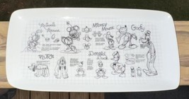 Disney Sketchbook Ceramic Serving Tray Platter Plate Mickey Minnie Pluto... - $24.99