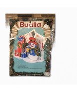 Bucilla SNOWMAN CARD HOLDER Plastic Canvas Needlepoint Kit Christmas Blu... - $357.94 MXN