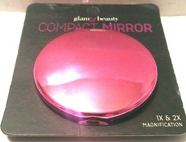 Compact Mirror 1x 2x Magnification Pink case dual mirrors Purse Travel Size NEW - £7.23 GBP