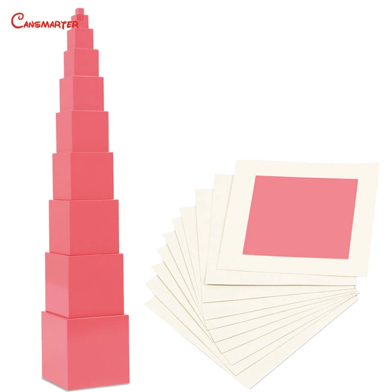 Math Toys Matte Pink Towers Blocks Cubes for Children 3-6 Years Preschool - £121.51 GBP