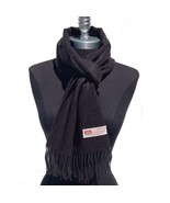 Men&#39;s WINTER 100% CASHMERE SCARF SOLID Charcoal Made in England Soft Woo... - £7.46 GBP
