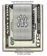 NEW YORK YANKEES STAINLESS STEEL MONEY CLIP - BASEBALL GIFT - FREE SHIP ... - $20.76