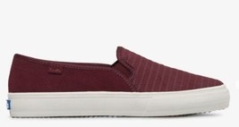 NEW KEDS Woman&#39;s Double Decker Emboss Suede Slip On Sneakers, Fig (Size 7 M) - £31.75 GBP