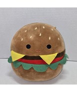 Squishmallow Carl the Burger S 8&quot; Plush Cheeseburger Food Kellytoy - $128.30 MXN