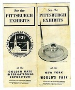 1939 Pittsburgh Exhibits Brochure NY Worlds Fair Golden Gate Internation... - £21.04 GBP