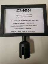 Double Sided Landscape A4 Retractable Barrier Frame Stanchion Strip Sign... - €26,74 EUR