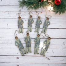 Victorian Die Cut Boy 8 Merrimack Vtg 1988  Christmas Tags 2 Sided Junk ... - $15.87