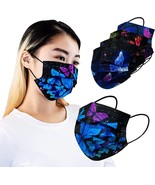 Butterfly Print Disposable Face Mask 50 PC Assorted 3-Ply Ear Loops for ... - £11.87 GBP