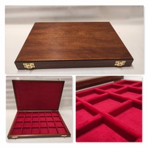 Wooden case for personal coins, medals, minerals, Italian velvet...-
sho... - $83.90