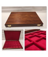 Wooden case for personal coins, medals, minerals, Italian velvet...-
sho... - $83.90