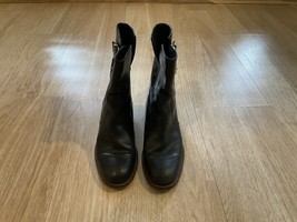 J Crew Boots 07047 Leather Black Women’s Size 7.5 - £43.22 GBP