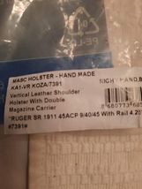 Fits SR 1911 Ruger 45 ACP 9/45 With Rail 4.25”BBL Leather Shoulder Holster #7391 image 13