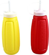 4 Pack 12oz Squeeze Bottles Ketchup Mustard BPA Free Plastic Condiment - $9.89