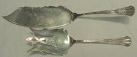 Number 1 by Shiebler Sterling Silver Fish Serving Set Unusual Shape 2pc 13&quot; - $899.91