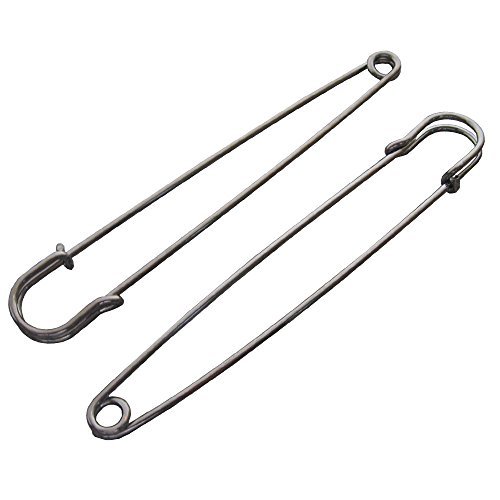 Bluemoona 10 Pcs - 4 3/4" 120mm Large Oversized Safety PINS Metal Jewelry For Ki
