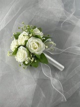 1pc Bridesmaid Wedding Parties Artificial Rose Bouquet Elegant Romantic ... - £29.47 GBP