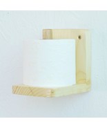 Wooden Toilet Loo Roll Holder Tissue Storage Wall Mounted Unique Accessory - £10.01 GBP+