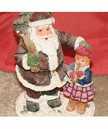 Santa Teddy Bear Christmas Statue - approx.4&quot; tall - £0.78 GBP