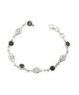 exquisite Garnet 925 Solid Sterling Silver Red Bracelet Natural common U... - $35.63