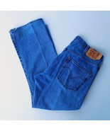 Levi's 501 Distressed Medium Wash Straight Leg Jeans Button Fly 38x29 - $29.70