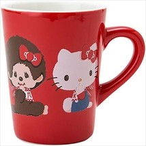 Monchhichi ＆ Hello Kitty  Mug Red SANRIO Limited Rare - £44.04 GBP