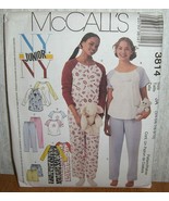 McCall&#39;s 3814 NY Junior Sz 11/12-17/18 Nightgown, Top, Jumpsuit, Pants a... - £5.25 GBP