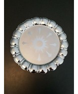 vintage mid century 12&quot; chrome serving tray - $220.92 MXN