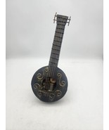 Vtg Metal Guitar Music Box Wind Up Stand Alone Shelf Sitter - €13,02 EUR