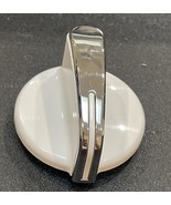 GENERAL ELECTRIC Control Knob White Silver Chrome 175D7148 - $21.55 CAD