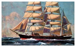 Clipper Ship at Sea Boat Postcard - £7.74 GBP