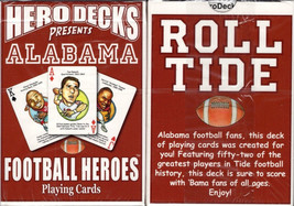 Alabama Football Heroes Playing Cards - £11.66 GBP
