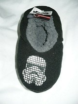 Star Wars Fuzzy Babba Slipper Socks Size S/M Black 1 Pair Gripper Bottoms - £8.05 GBP