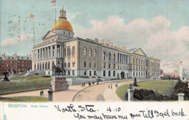 Boston Ma~State HOUSE~1905 Pstmk Tuck Series Postcard - £8.65 GBP