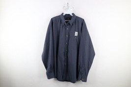 Vtg 90s Mens Large Faded Detroit Tigers Old English D Collared Button Down Shirt - £34.37 GBP