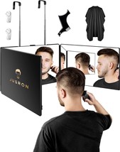 Jusron 3-Way Mirror For Haircutting, 360-Degree Mirror With Height-Adjustable - £35.86 GBP