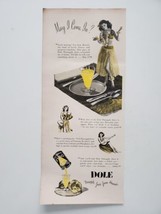 Dole Pineapple Juice Hawaiian Dancer Table Place-Setting 1941 Vintage Pr... - £7.65 GBP