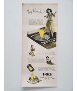 Dole Pineapple Juice Hawaiian Dancer Table Place-Setting 1941 Vintage Pr... - $9.89