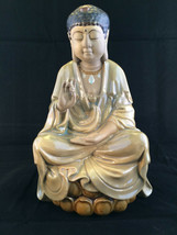 Antique Chinese Porcelain Buddha on lotus throne - £139.38 GBP
