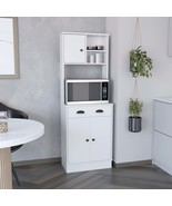 White Kitchen Pantry Cabinet: 3 Doors &amp; Drawer - $231.99