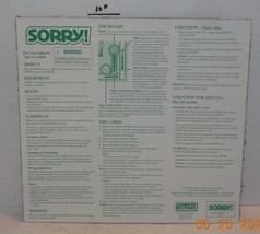 1992 Parker Brothers Sorry Board Game Replacement Instructions Piece Part - $4.90