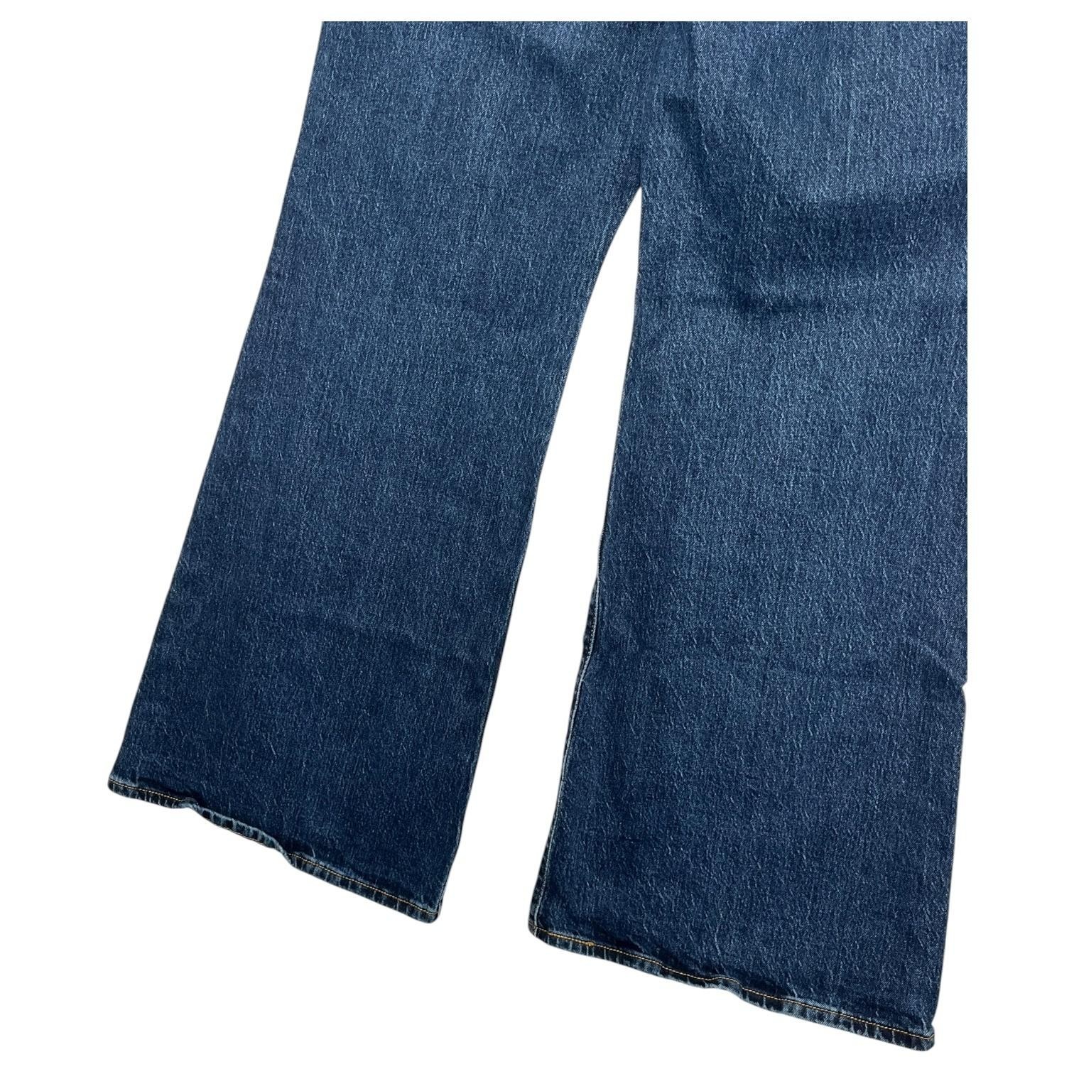 Levis Jeans Womens 32 Blue Ribcage Bell High Rise Flare Wide Leg Denim 70s Boho Item image 10