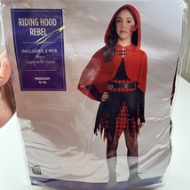 Suit Yourself NWT riding hood rebel red black girls size 10 Halloween costume O2 - £13.37 GBP