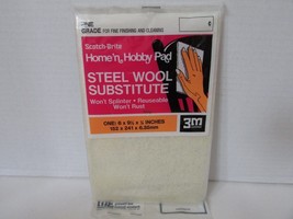 SCOTCH BRITE HOME &#39;N HOBBY PAID STEEL WOOL FINE GRADE 6X9 MODEL SUPPLIES... - $4.70