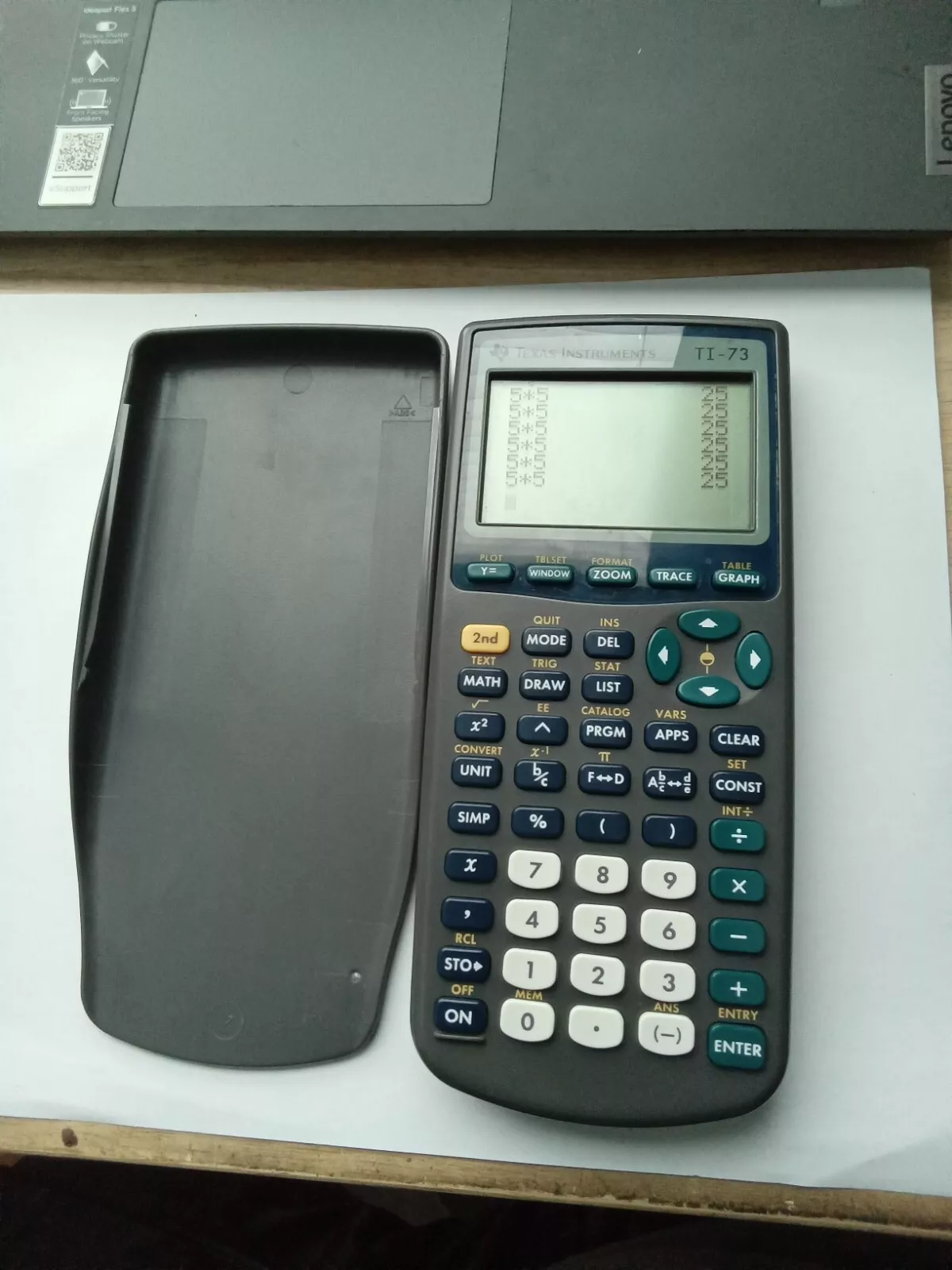 Texas Instruments TI 73 Graphing Calculator with Cover Tested Calculus - $15.00